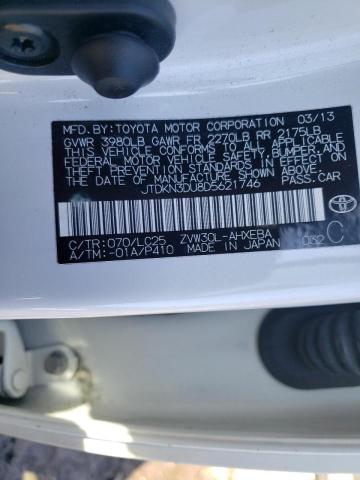 JTDKN3DU8D5621746 Toyota Prius 2013. Фото: 9