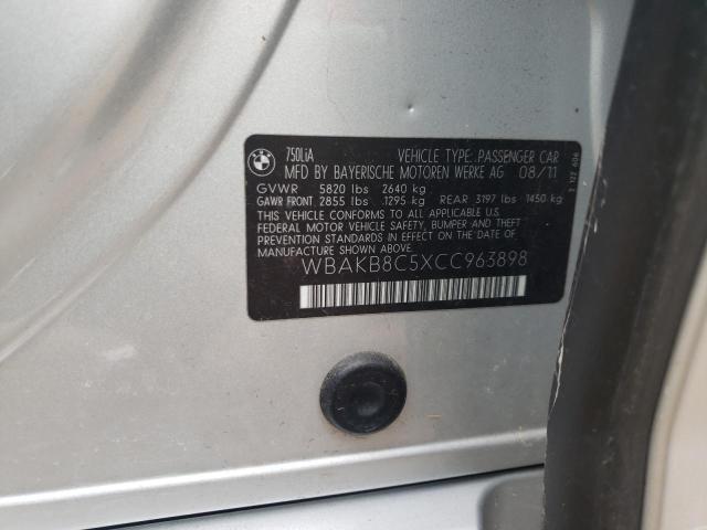 WBAKB8C5XCC963898 Bmw 750 Li 2012. Фото: 9