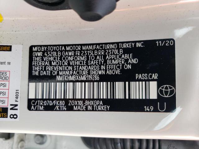 2021 TOYOTA C-HR XLE NMTKHMBX6MR119286