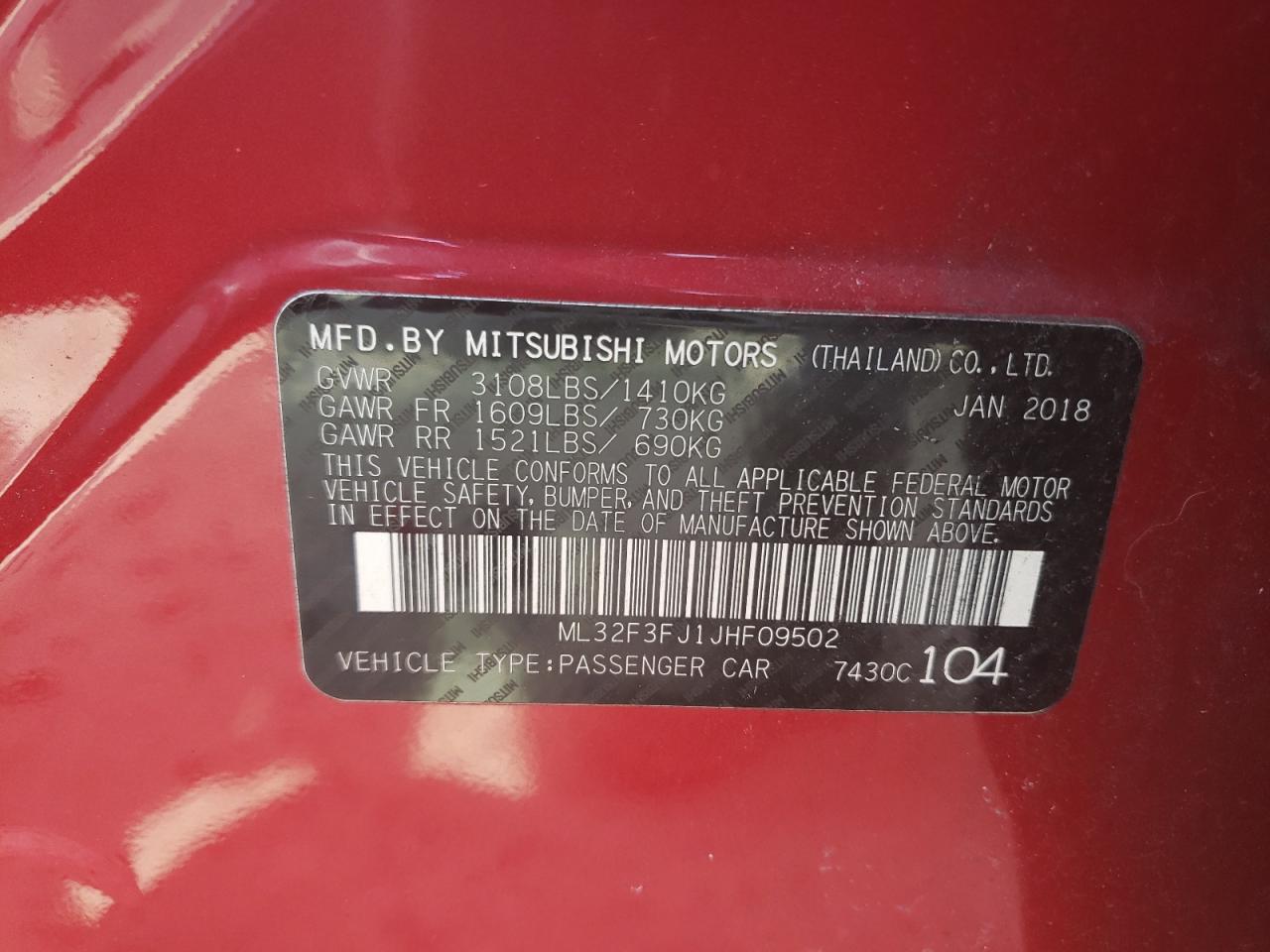 Mitsubishi Mirage g4 2018