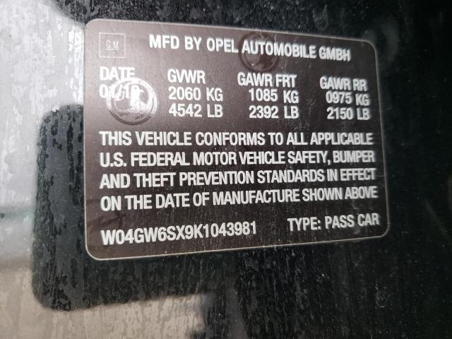 2019 BUICK REGAL AVEN W04GW6SX9K1043981