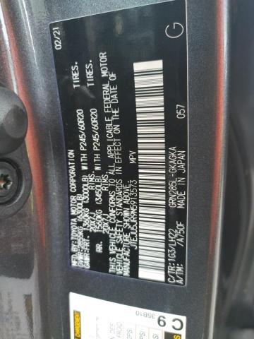 2021 TOYOTA 4RUNNER NI JTEJU5JR9M5913573