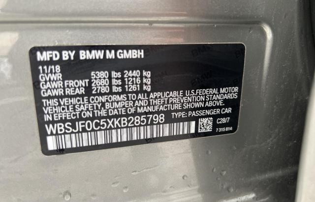 2019 BMW M5 WBSJF0C5XKB285798