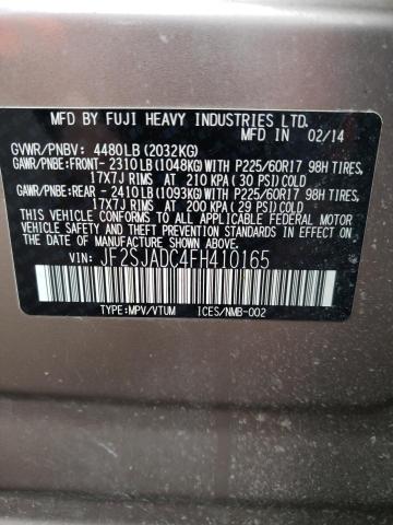 2015 SUBARU FORESTER 2 JF2SJADC4FH410165