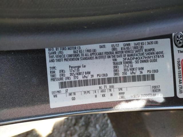 2017 FORD FIESTA ST 3FADP4GX7HM137815