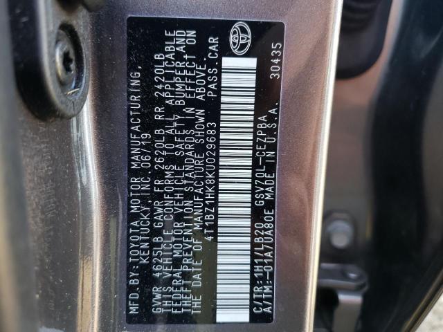 2019 TOYOTA CAMRY XSE 4T1BZ1HK8KU029683