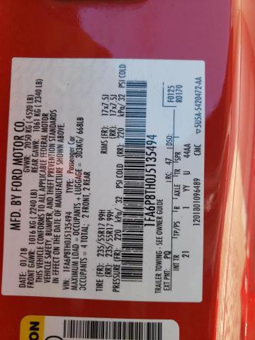 2018 FORD MUSTANG 1FA6P8TH0J5135494
