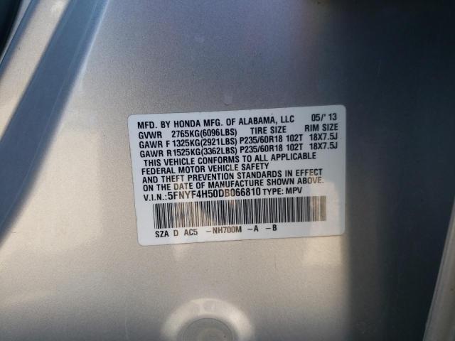 5FNYF4H50DB066810 Honda Pilot Exl 2013. Фото: 9