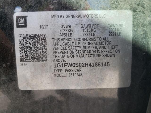 2017 CHEVROLET BOLT EV LT 1G1FW6S02H4186145