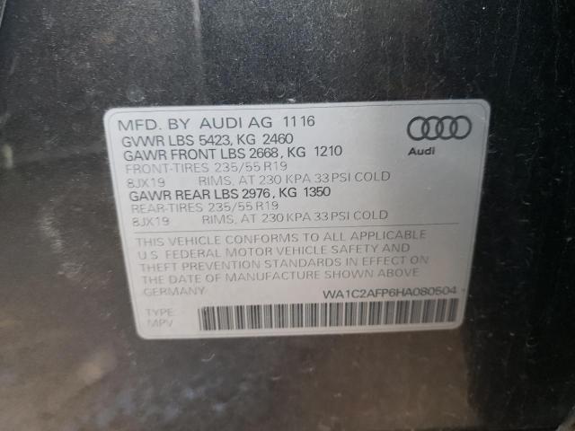 2017 AUDI Q5 PREMIUM WA1C2AFP6HA080504