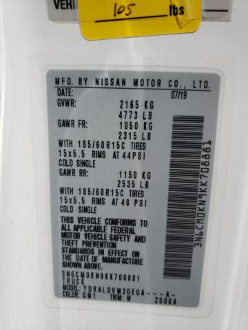 3N6CM0KN9KK708881 NISSAN NV 2019