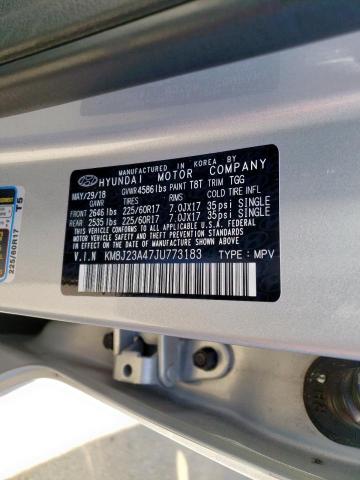 2018 HYUNDAI TUCSON SE KM8J23A47JU773183