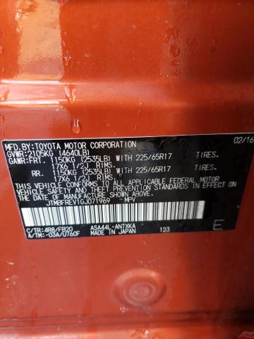 JTMBFREV1GJ071969 Toyota Rav4 Le 2016. Фото: 9