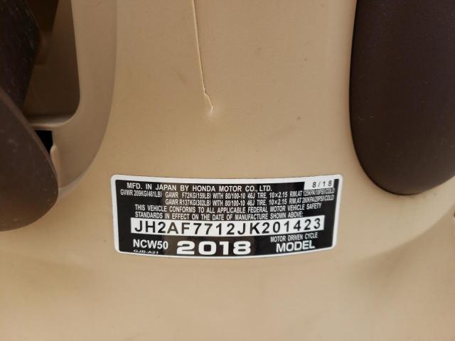 2018 HONDA NCW50 JH2AF7712JK201423