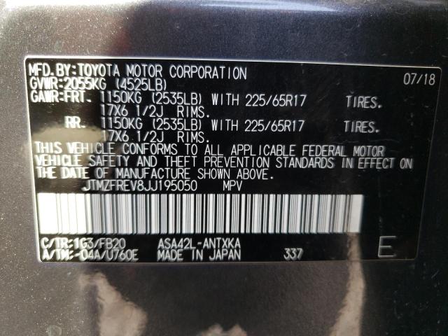 JTMZFREV8JJ195050 Toyota Rav4 Le 2018. Фото: 9