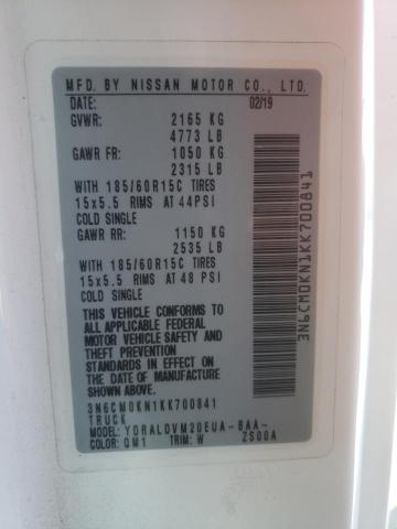 2019 NISSAN NV 200 3N6CM0KN1KK700841