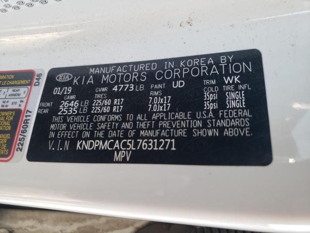 2020 KIA SPORTAGE L KNDPMCAC5L7631271