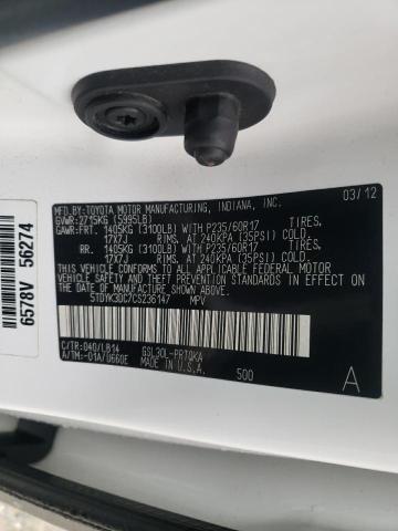 5TDYK3DC7CS236147 Toyota Sienna Xle 2012. Фото: 9