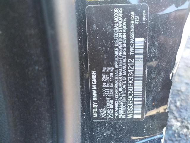 2015 BMW M4 WBS3R9C50FK334212