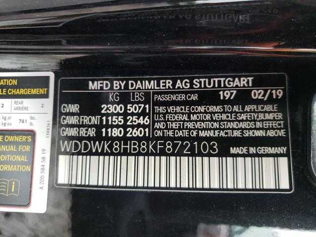 WDDWK8HB8KF872103 Mercedes-Benz C 63 Amg-S 2019. Фото: 9
