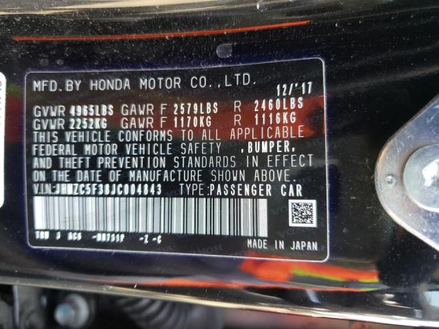 2018 HONDA CLARITY TO JHMZC5F38JC004843
