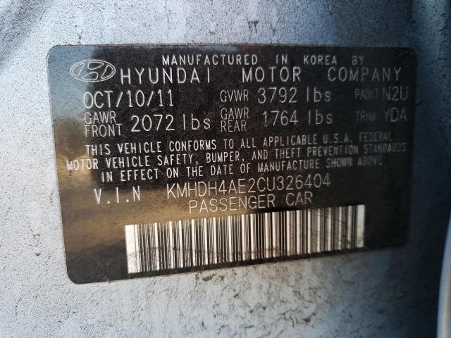 KMHDH4AE2CU326404 Hyundai Elantra Gl 2012. Фото: 9