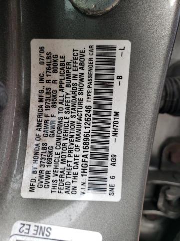 1HGFA16896L126246 Honda Civic Ex 2006. Фото: 9