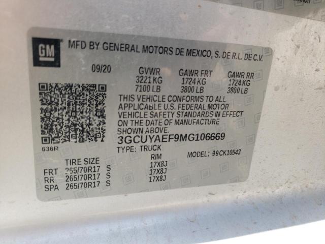 2021 CHEVROLET SILVRDO LT 3GCUYAEF9MG106669