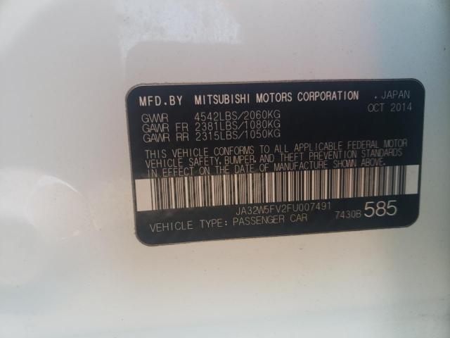 2015 MITSUBISHI LANCER EVO JA32W5FV2FU007491