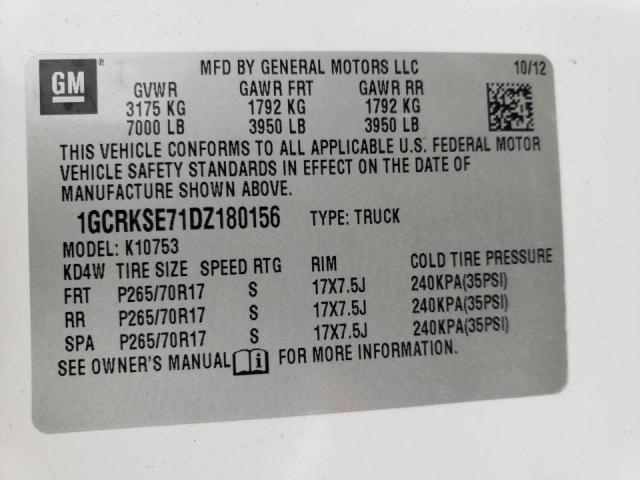 1GCRKSE71DZ180156 Chevrolet Silverado 2013. Фото: 9
