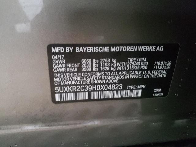 2017 BMW X5 SDRIVE3 5UXKR2C39H0X04823