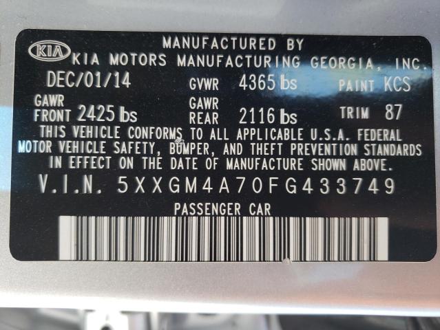 2015 KIA OPTIMA LX 5XXGM4A70FG433749