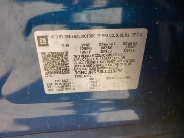 2020 CHEVROLET TRAX PREMI 3GNCJRSB0LL218256