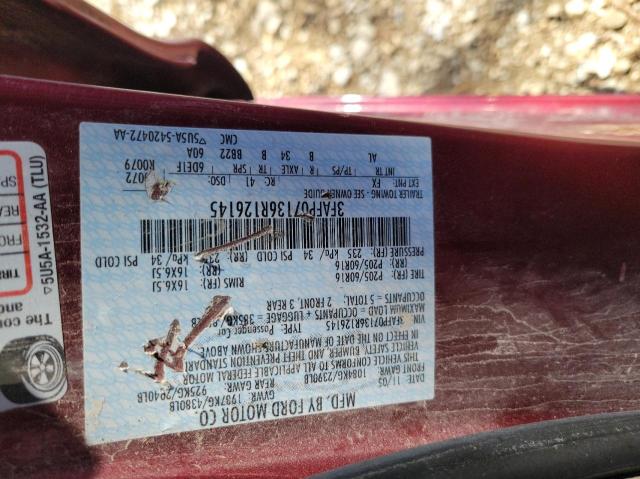 3FAFP07136R126145 Ford Fusion Se 2006. Фото: 9