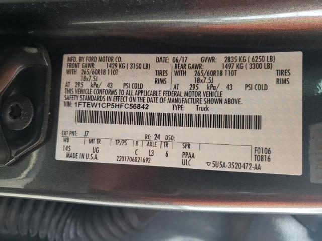 2017 FORD F150 SUPER 1FTEW1CP5HFC56842