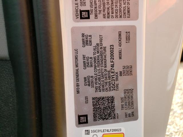 2020 CHEVROLET SILVRK1500 1GC3YLE74LF200023