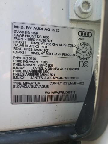 2020 AUDI SQ7 PREMIU WA1AWAF78LD009131