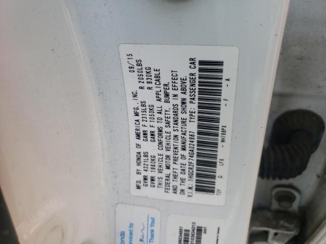 2016 HONDA ACCORD EX 1HGCR2F74GA024987