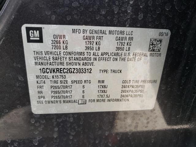 2016 CHEVROLET SILVRDO LT 1GCVKREC2GZ303312