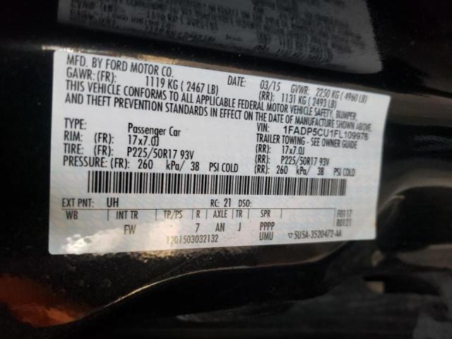 1FADP5CU1FL109976 Ford C-Max Prem 2015. Фото: 9