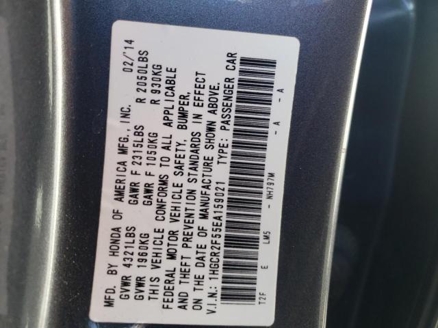 1HGCR2F55EA159021 Honda Accord Spo 2014. Фото: 9
