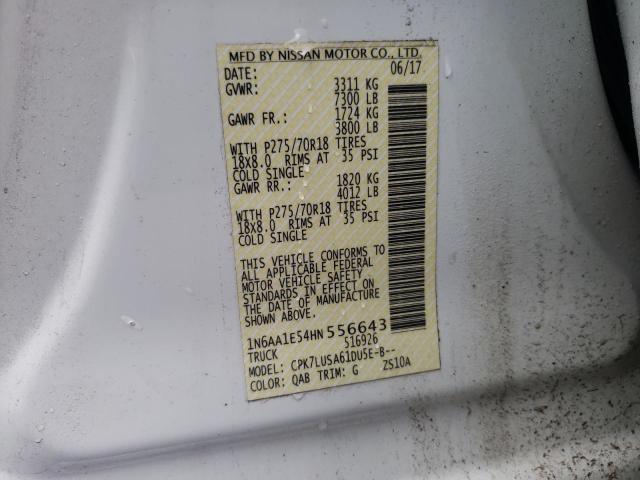 2017 NISSAN TITAN SV 1N6AA1E54HN556643