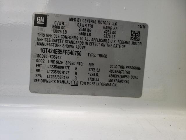 2015 GMC SIERRA K35 1GT424E85FF540760