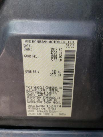 1N4AL3AP0GN352474 Nissan Altima 2.5 2016. Фото: 9