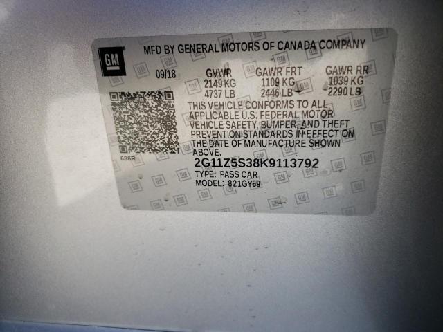 2019 CHEVROLET IMPALA LT 2G11Z5S38K9113792