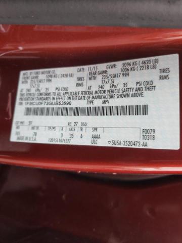 2016 FORD ESCAPE S 1FMCU0F73GUB53590