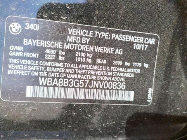 2018 BMW 340 I WBA8B3G57JNV00836