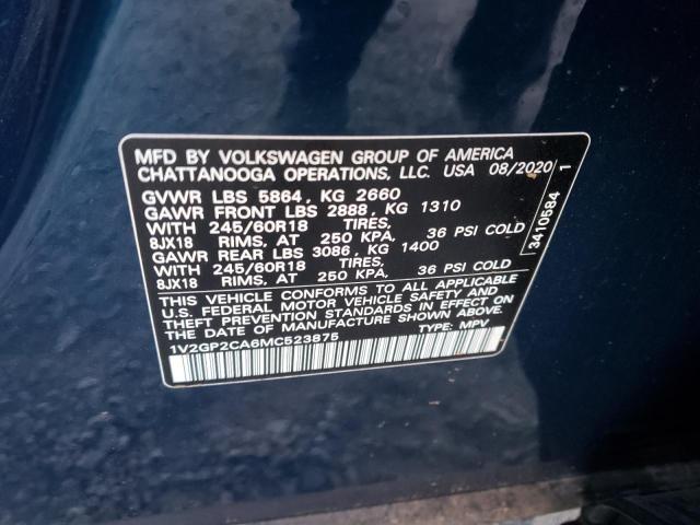 2021 VOLKSWAGEN ATLAS S 1V2GP2CA6MC523875