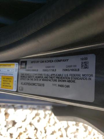 2021 CHEVROLET SPARK 2LT KL8CF6SA3MC738618