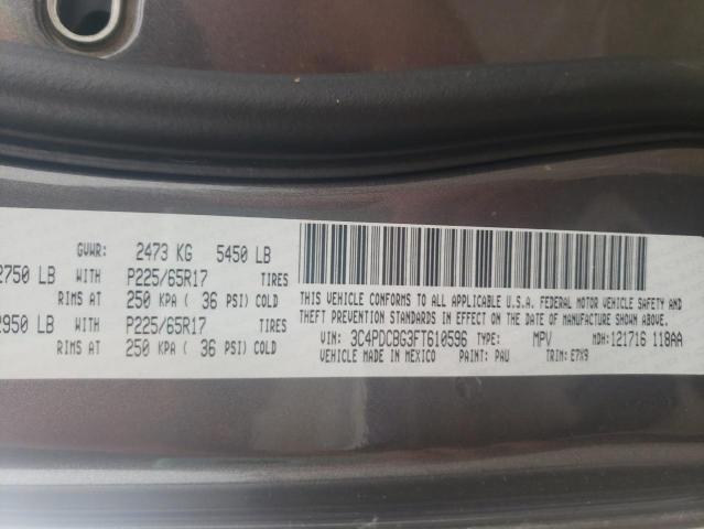 3C4PDCBG3FT610596 Dodge Journey Sx 2015. Фото: 9